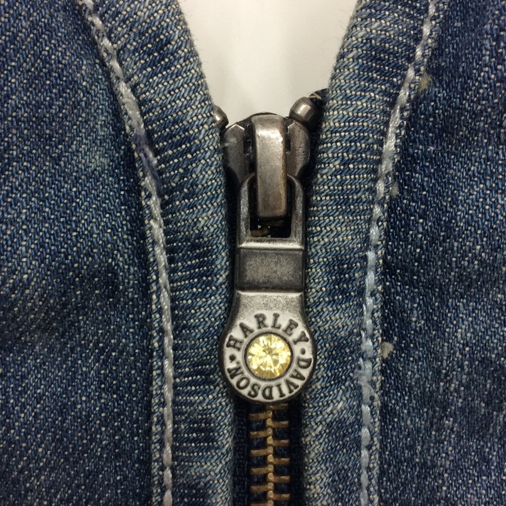 Harley Davidson Medium Denim Vest - Picture 6 of 16